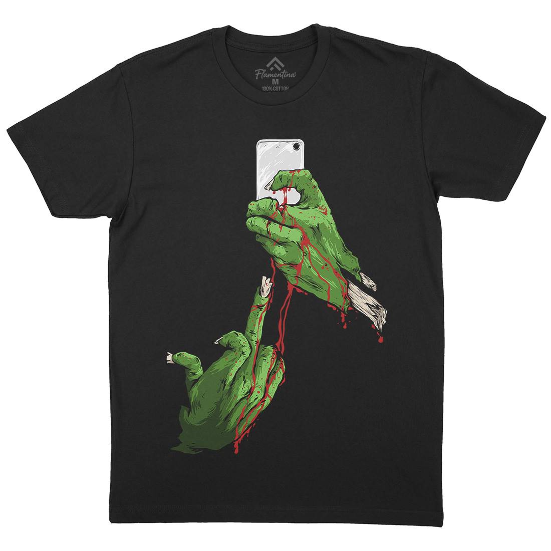 Selfie Mens Organic Crew Neck T-Shirt Geek C974