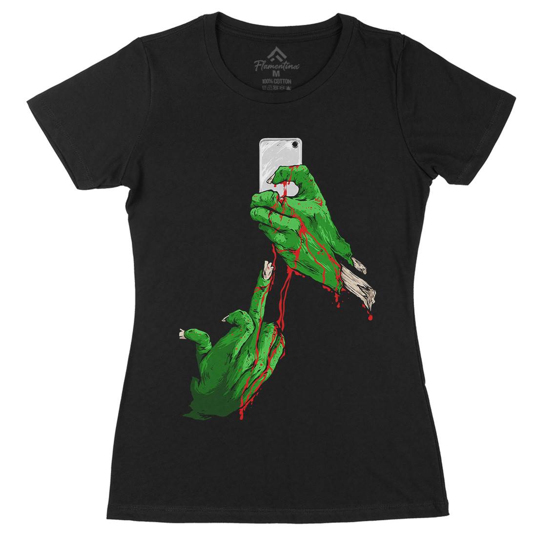 Selfie Womens Organic Crew Neck T-Shirt Geek C974