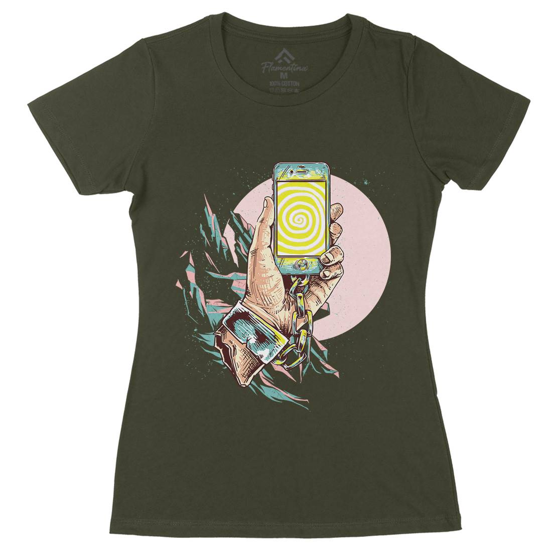Selfish Womens Organic Crew Neck T-Shirt Geek C975
