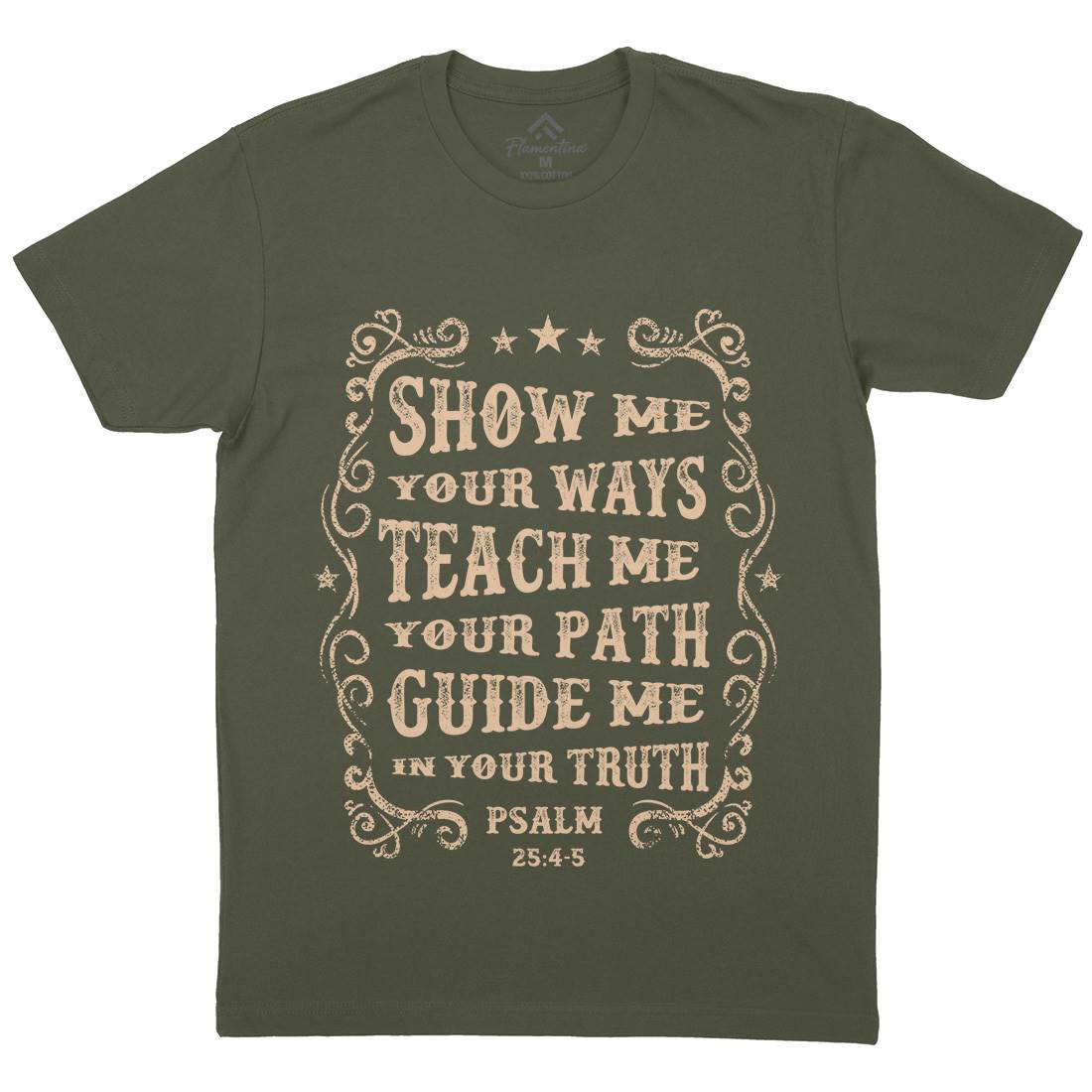 Show Me Teach Me Guide Me Mens Organic Crew Neck T-Shirt Religion C976