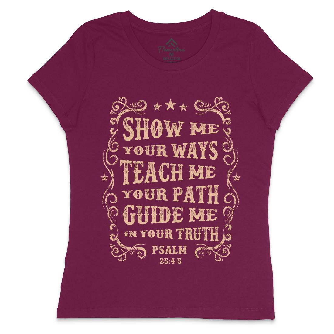 Show Me Teach Me Guide Me Womens Crew Neck T-Shirt Religion C976