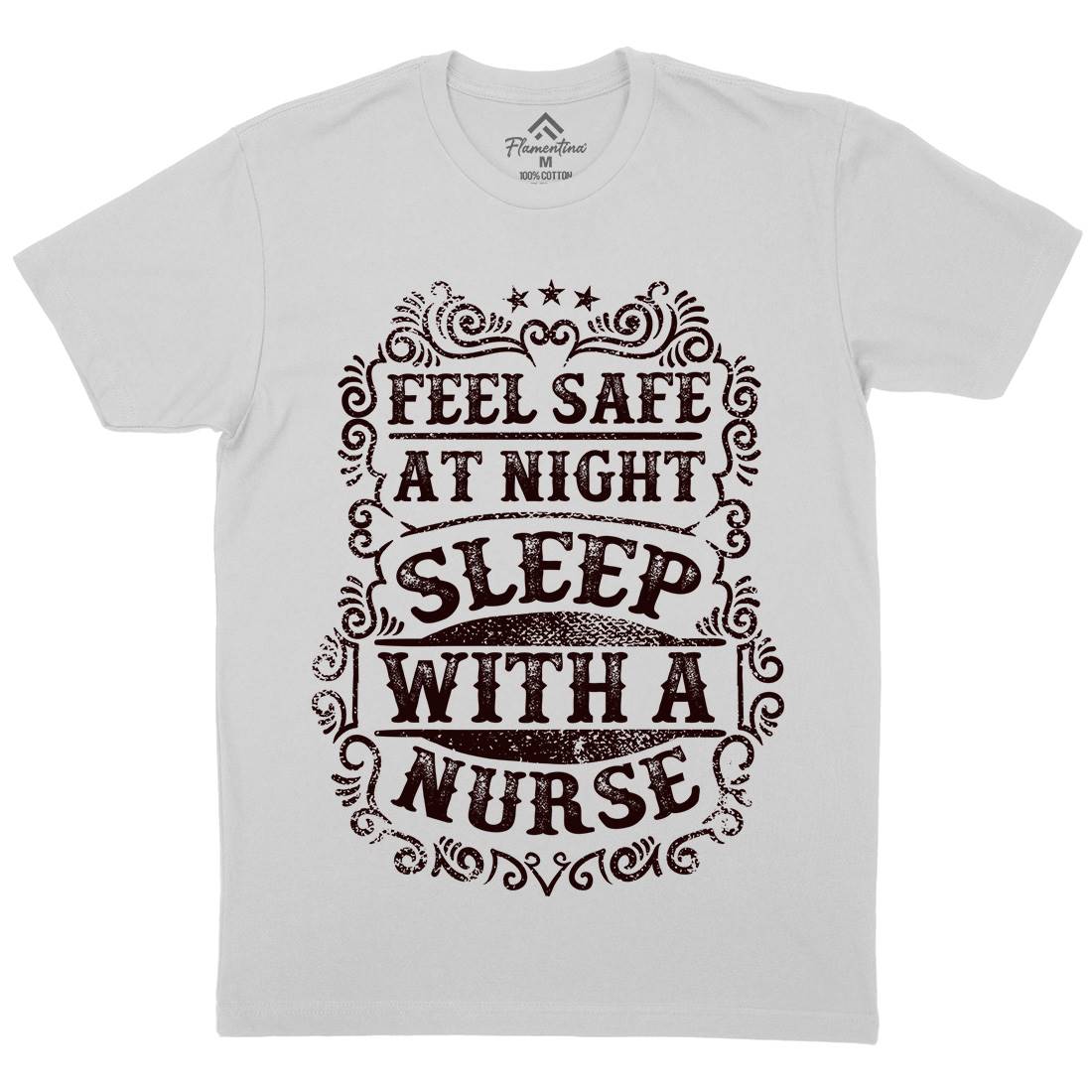 Sleep With Nurse Mens Crew Neck T-Shirt Work C977
