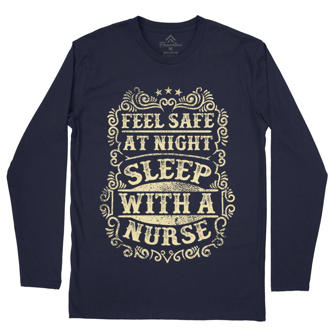 Sleep With Nurse Mens Long Sleeve T-Shirt Work C977