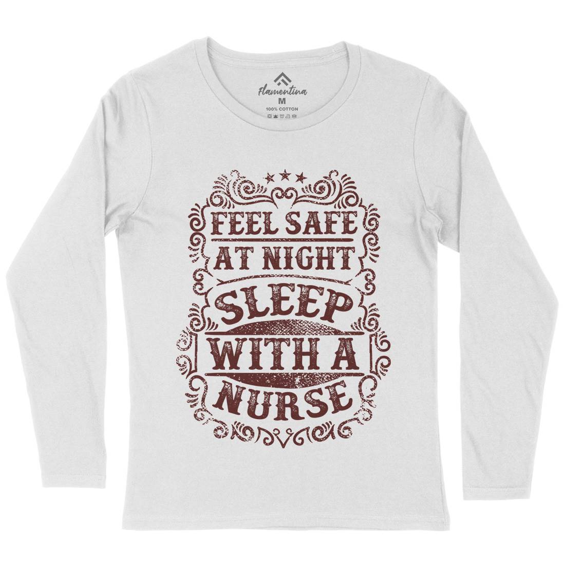 Sleep With Nurse Womens Long Sleeve T-Shirt Work C977