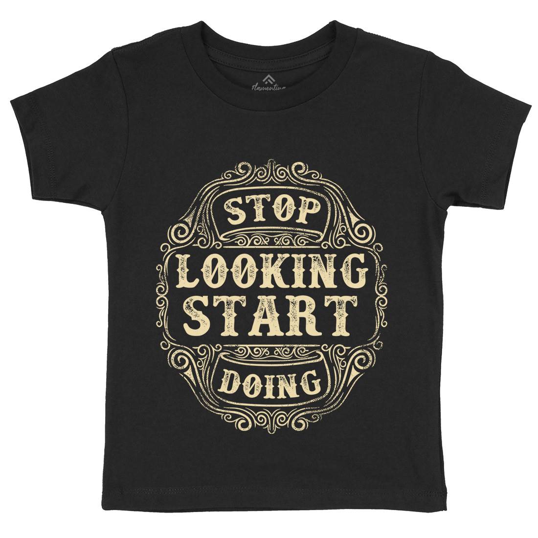 Stop Looking Start Doing Kids Crew Neck T-Shirt Quotes C979