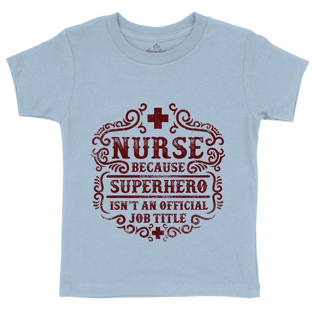 Superhero Isn&#39;t An Official Job Title Kids Organic Crew Neck T-Shirt Work C980