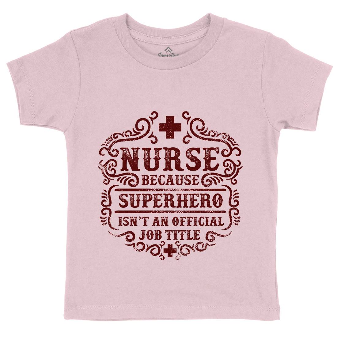 Superhero Isn&#39;t An Official Job Title Kids Organic Crew Neck T-Shirt Work C980