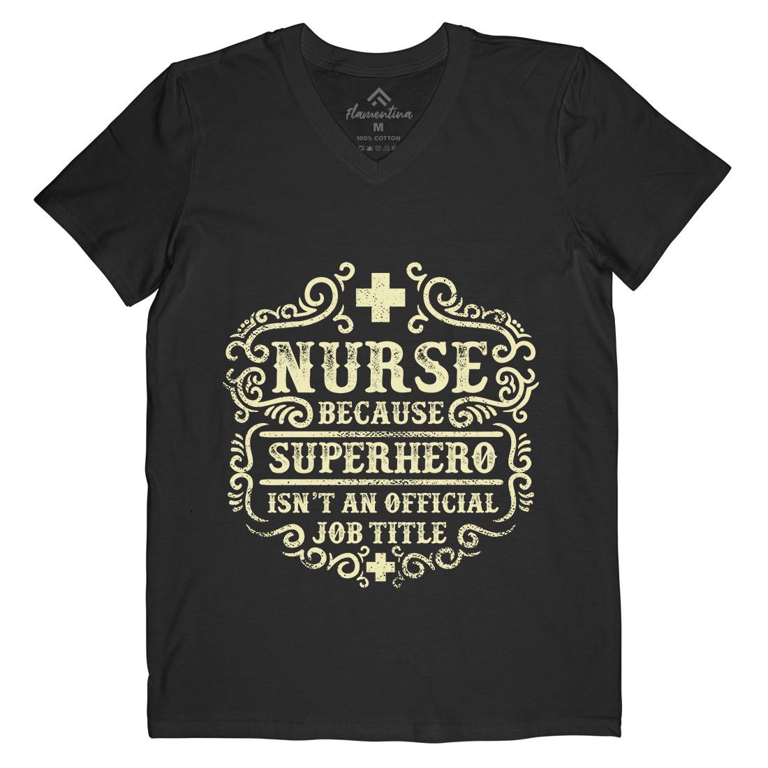 Superhero Isn&#39;t An Official Job Title Mens Organic V-Neck T-Shirt Work C980