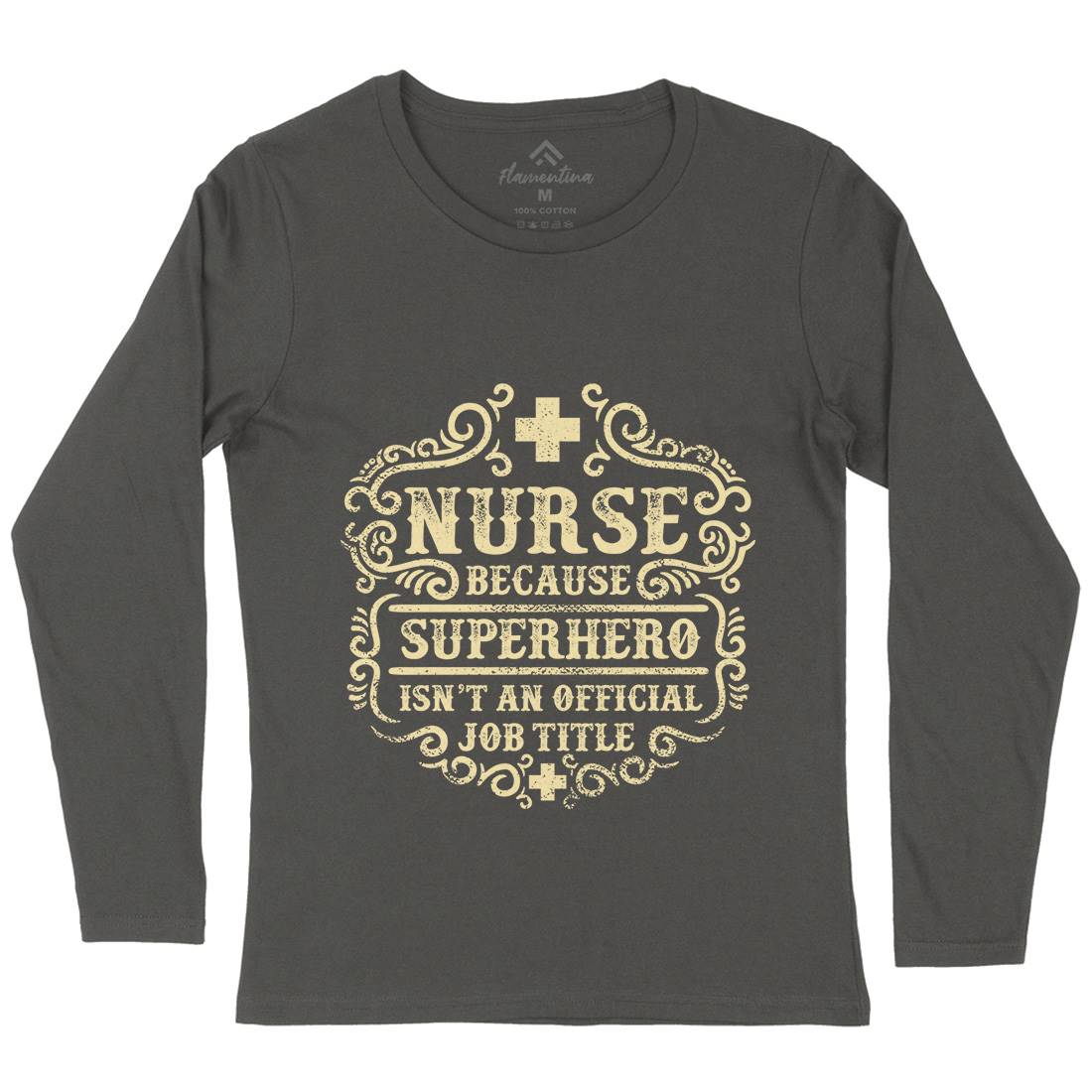 Superhero Isn&#39;t An Official Job Title Womens Long Sleeve T-Shirt Work C980
