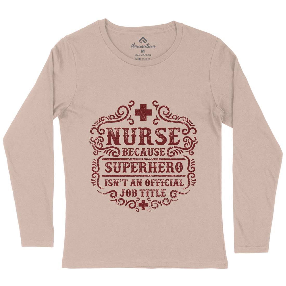 Superhero Isn&#39;t An Official Job Title Womens Long Sleeve T-Shirt Work C980