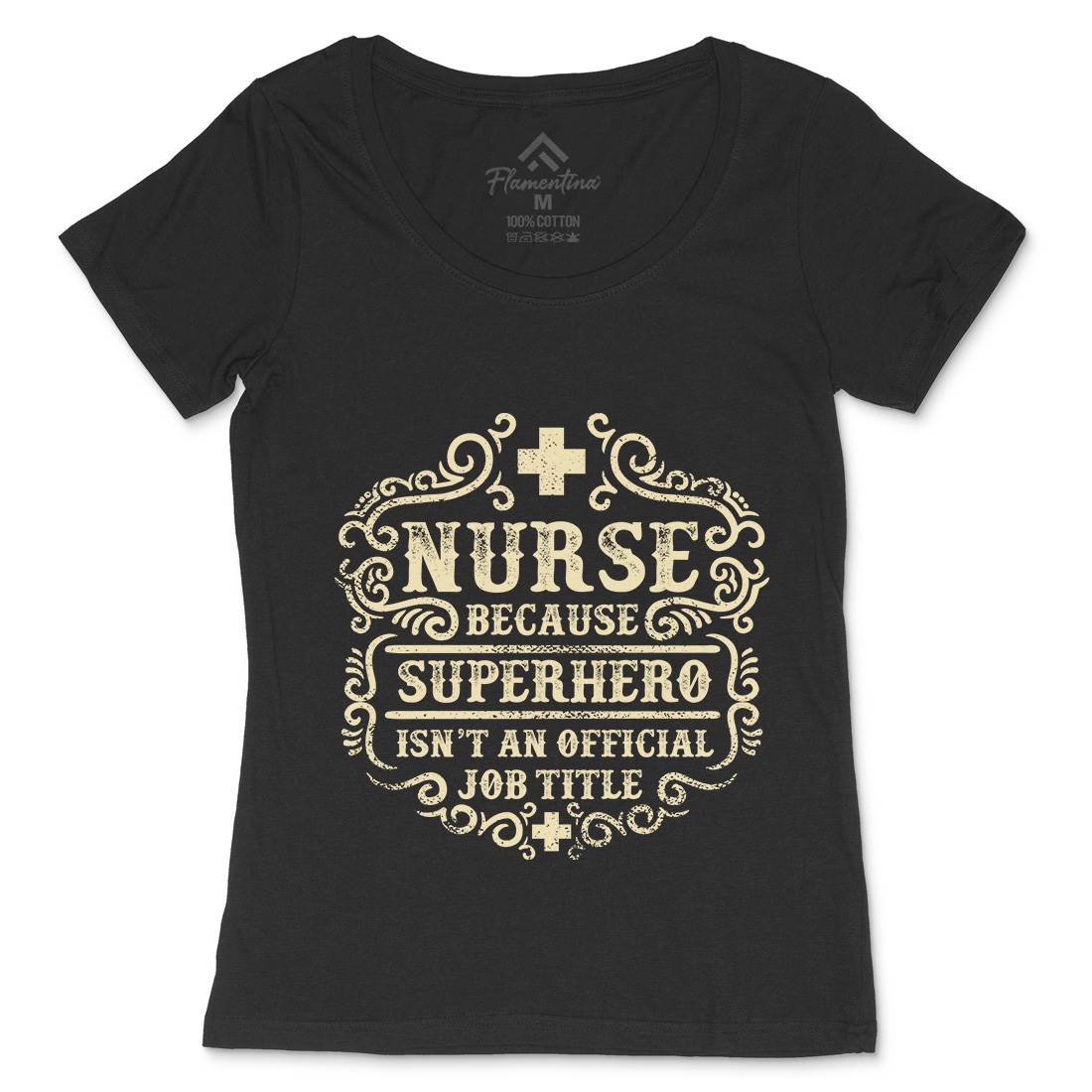 Superhero Isn&#39;t An Official Job Title Womens Scoop Neck T-Shirt Work C980
