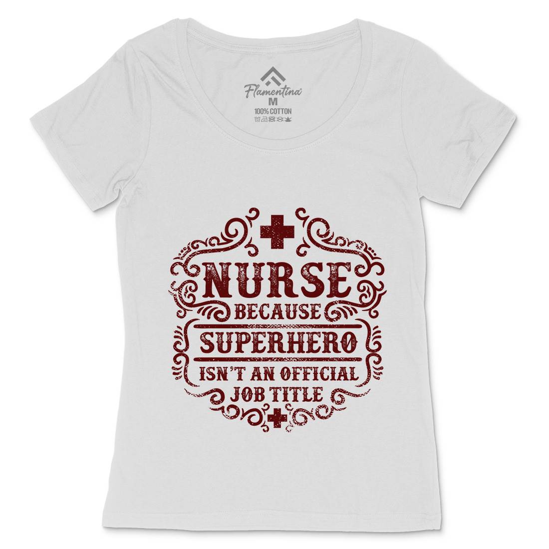Superhero Isn&#39;t An Official Job Title Womens Scoop Neck T-Shirt Work C980