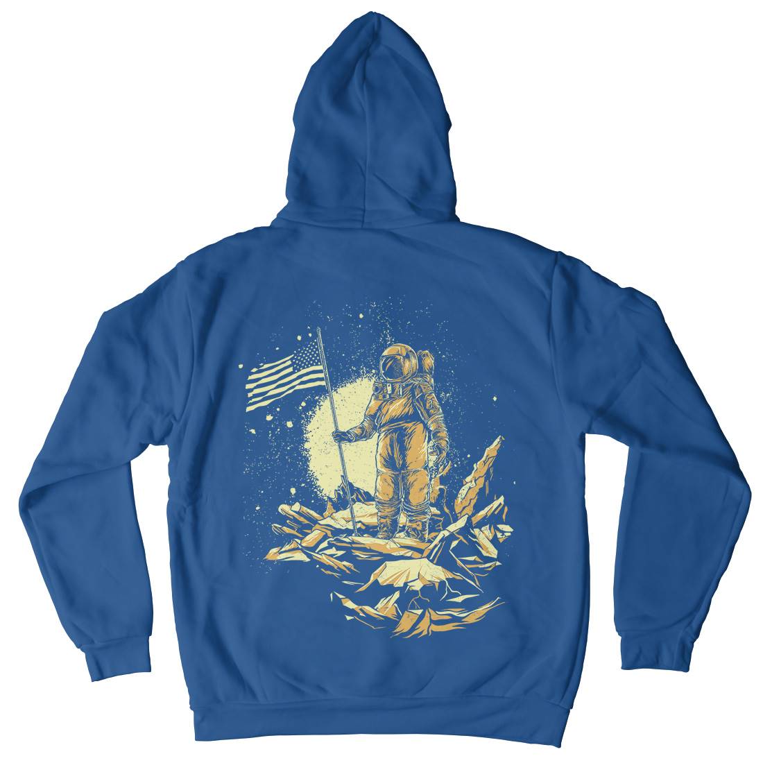 The American Astronaut Mens Hoodie With Pocket Space C983