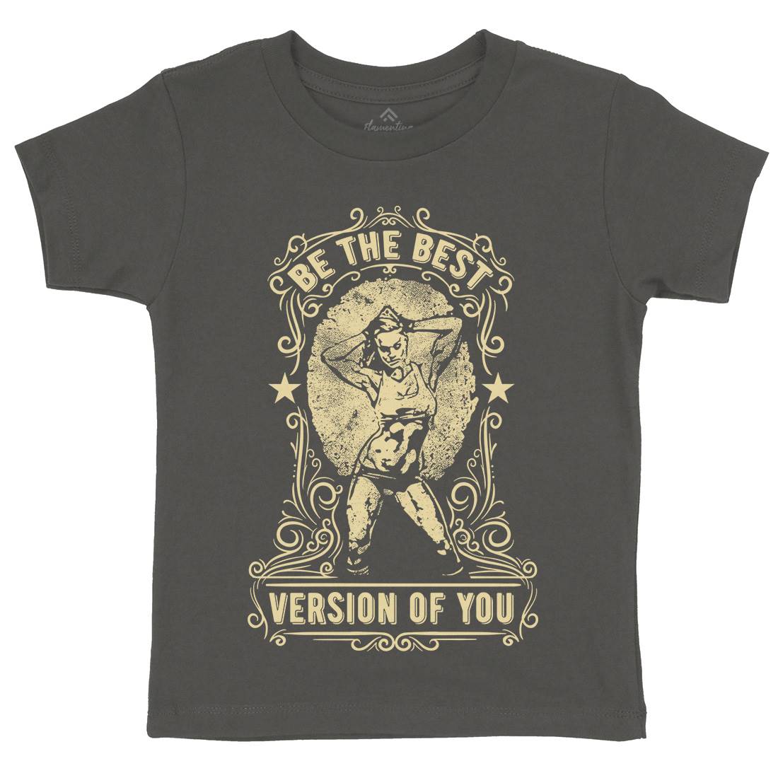 The Best Version Of You Kids Crew Neck T-Shirt Gym C984