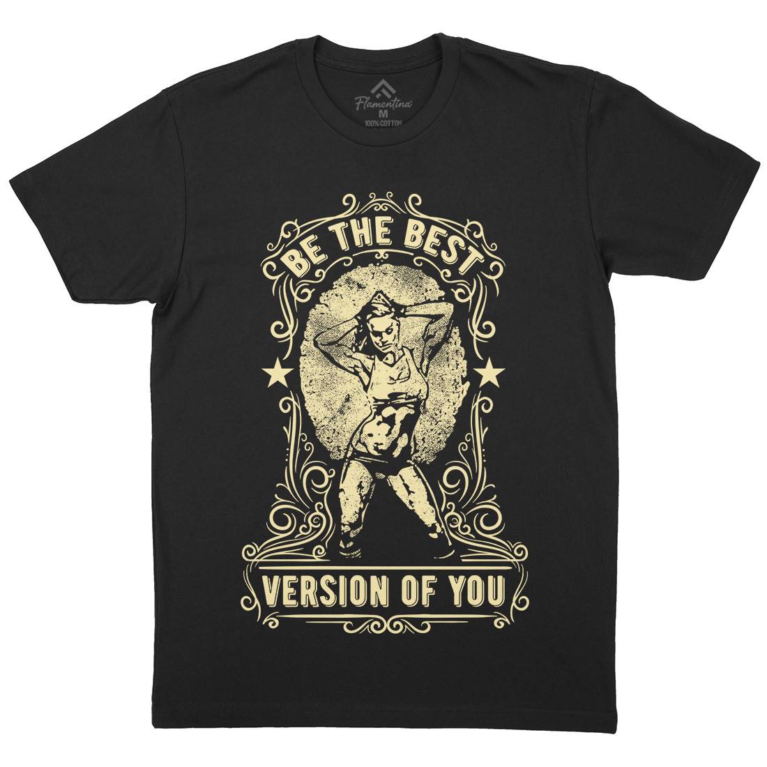 The Best Version Of You Mens Organic Crew Neck T-Shirt Gym C984