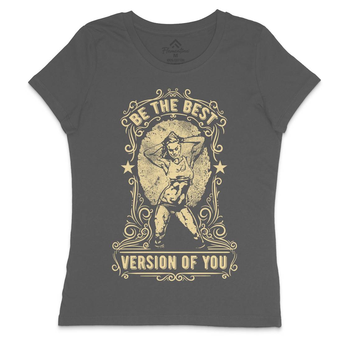 The Best Version Of You Womens Crew Neck T-Shirt Gym C984