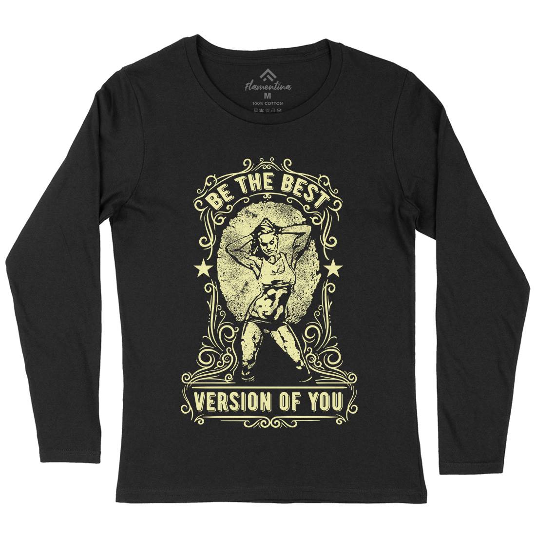 The Best Version Of You Womens Long Sleeve T-Shirt Gym C984