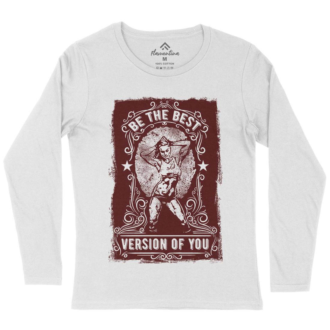 The Best Version Of You Womens Long Sleeve T-Shirt Gym C984