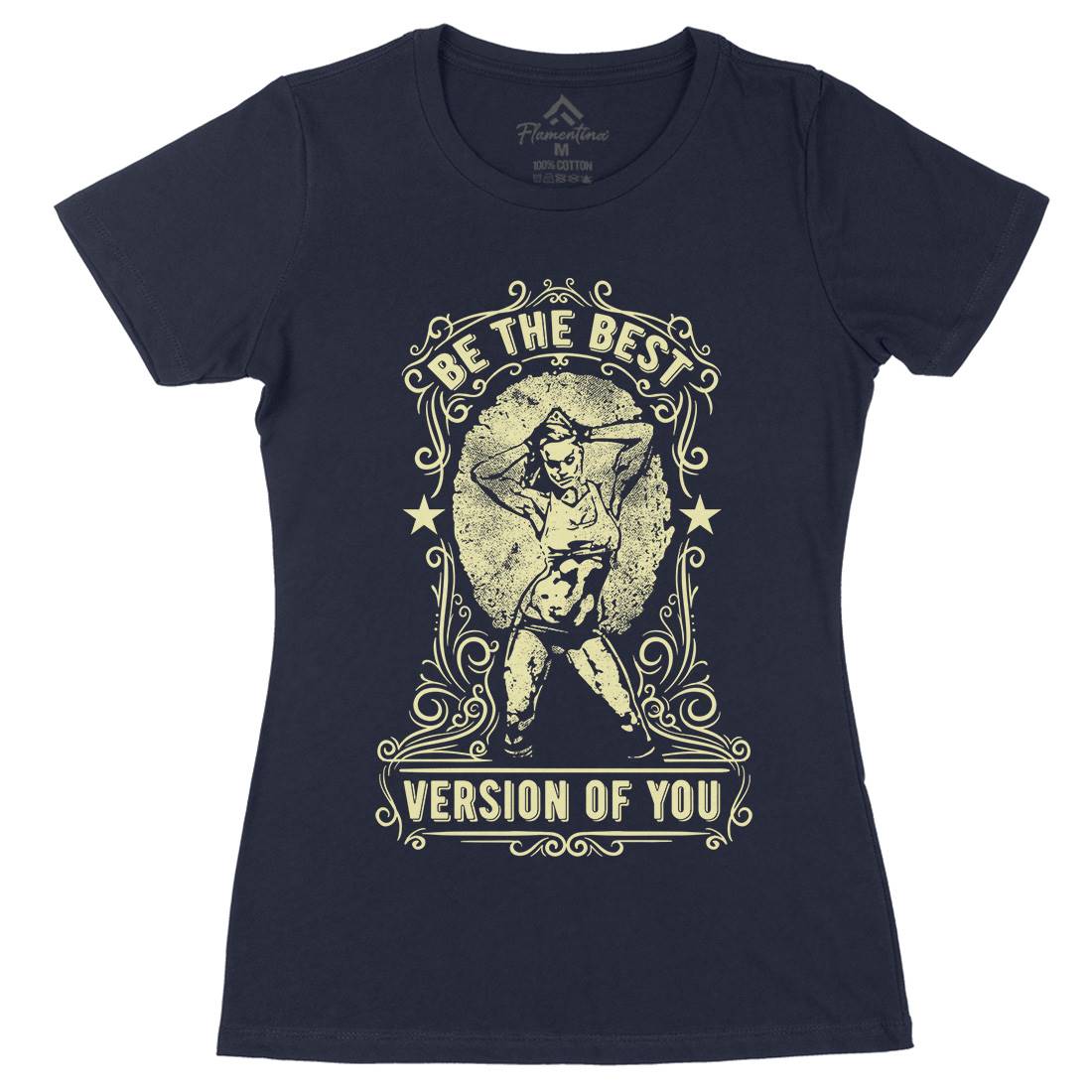 The Best Version Of You Womens Organic Crew Neck T-Shirt Gym C984