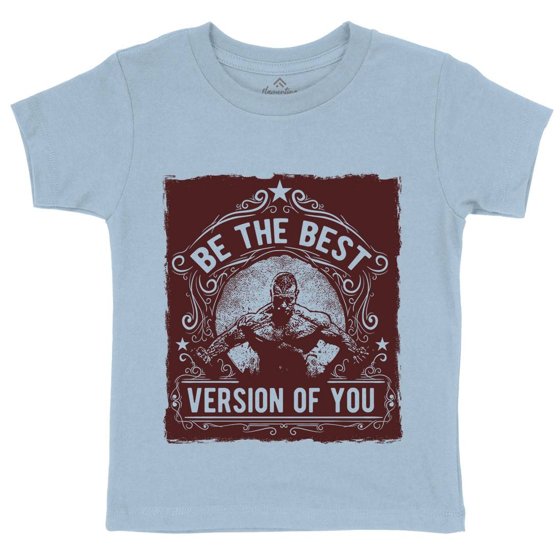 The Best Version Of You Kids Organic Crew Neck T-Shirt Gym C985