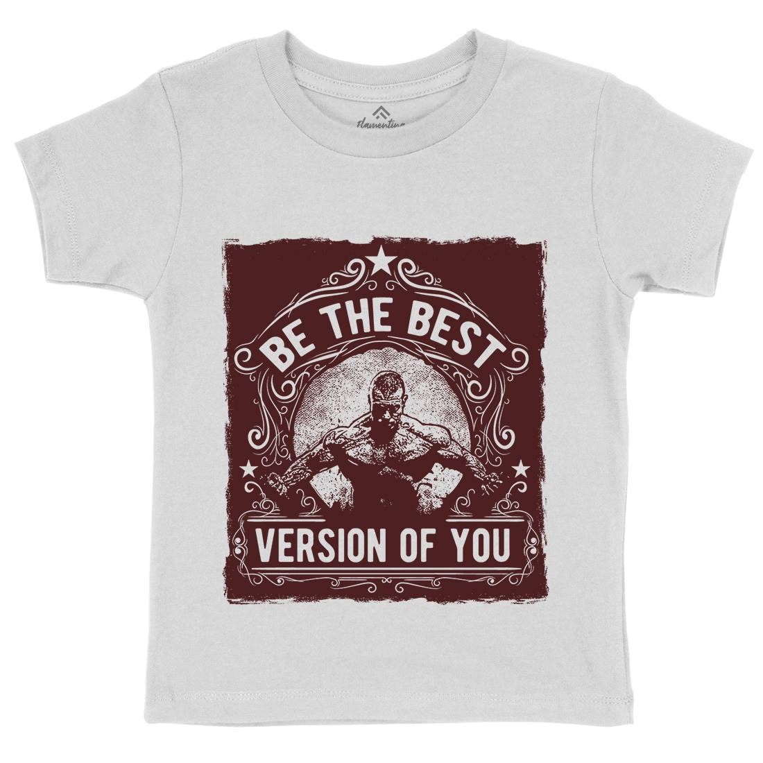 The Best Version Of You Kids Crew Neck T-Shirt Gym C985
