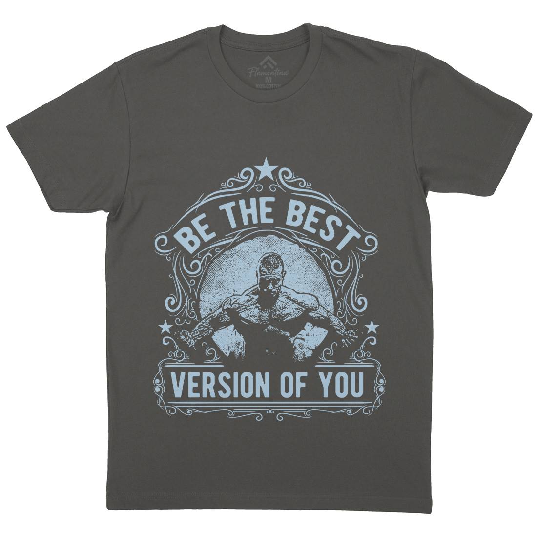 The Best Version Of You Mens Organic Crew Neck T-Shirt Gym C985