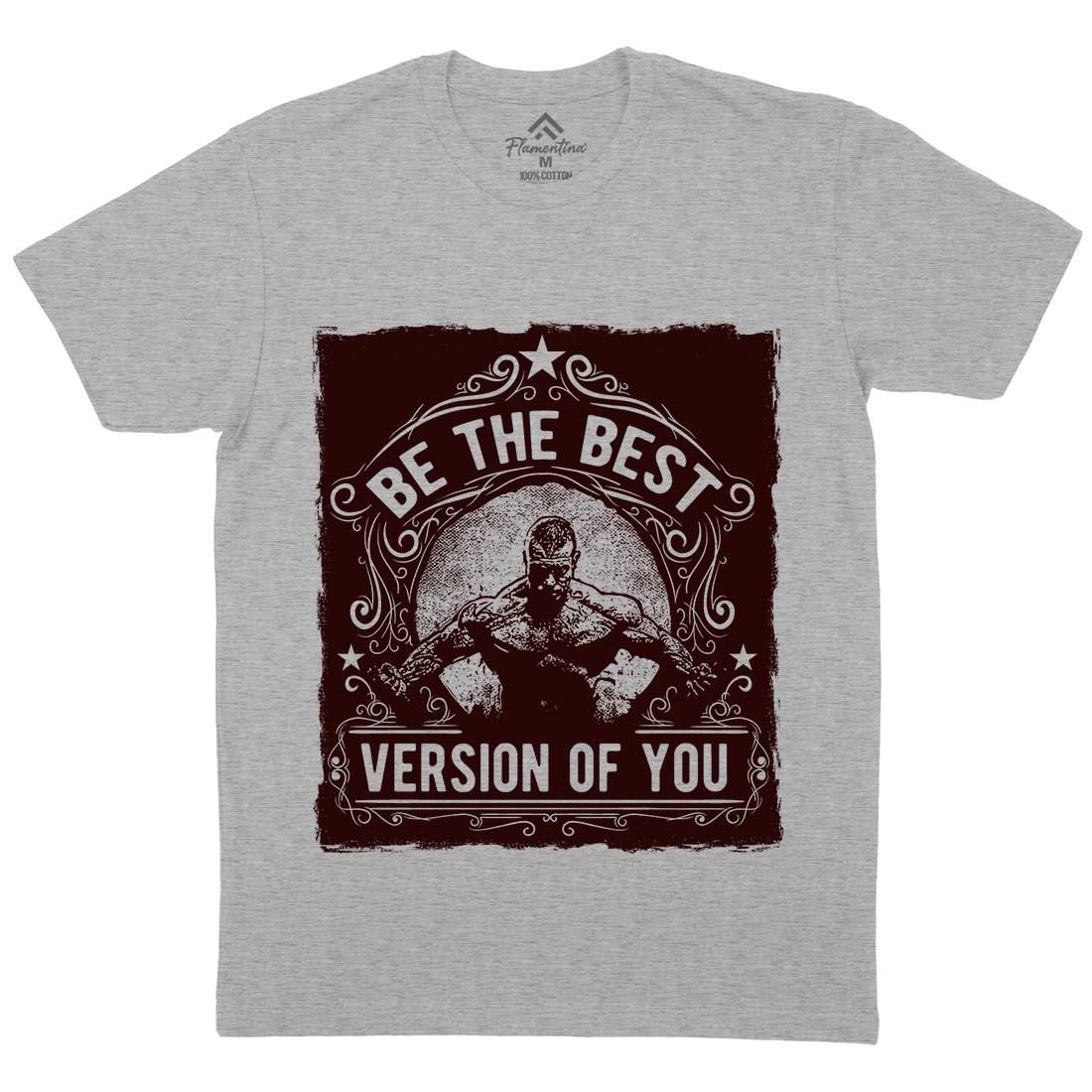The Best Version Of You Mens Crew Neck T-Shirt Gym C985