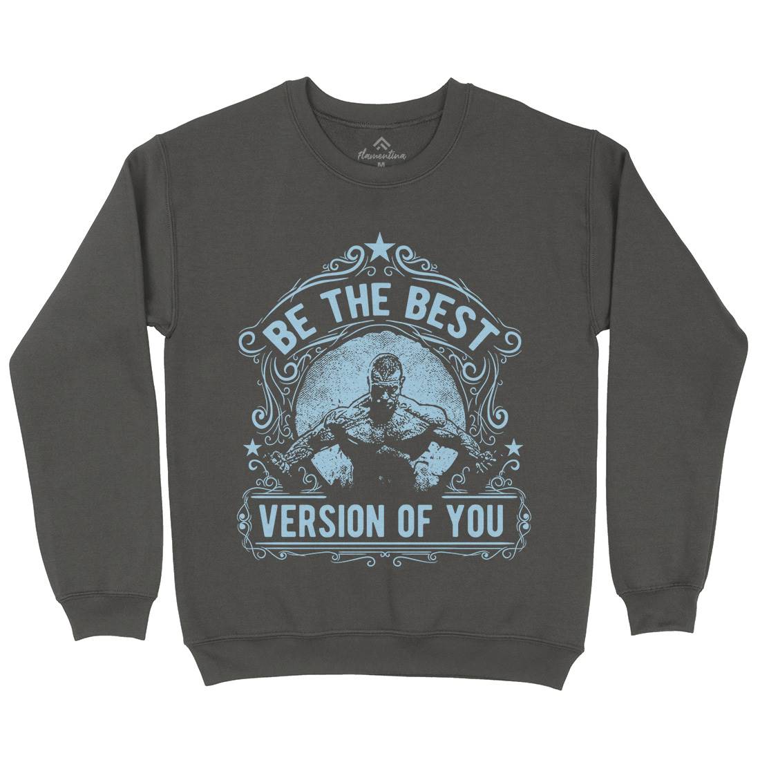 The Best Version Of You Mens Crew Neck Sweatshirt Gym C985