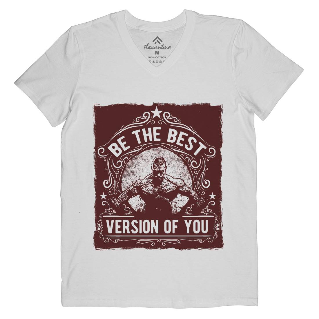 The Best Version Of You Mens V-Neck T-Shirt Gym C985