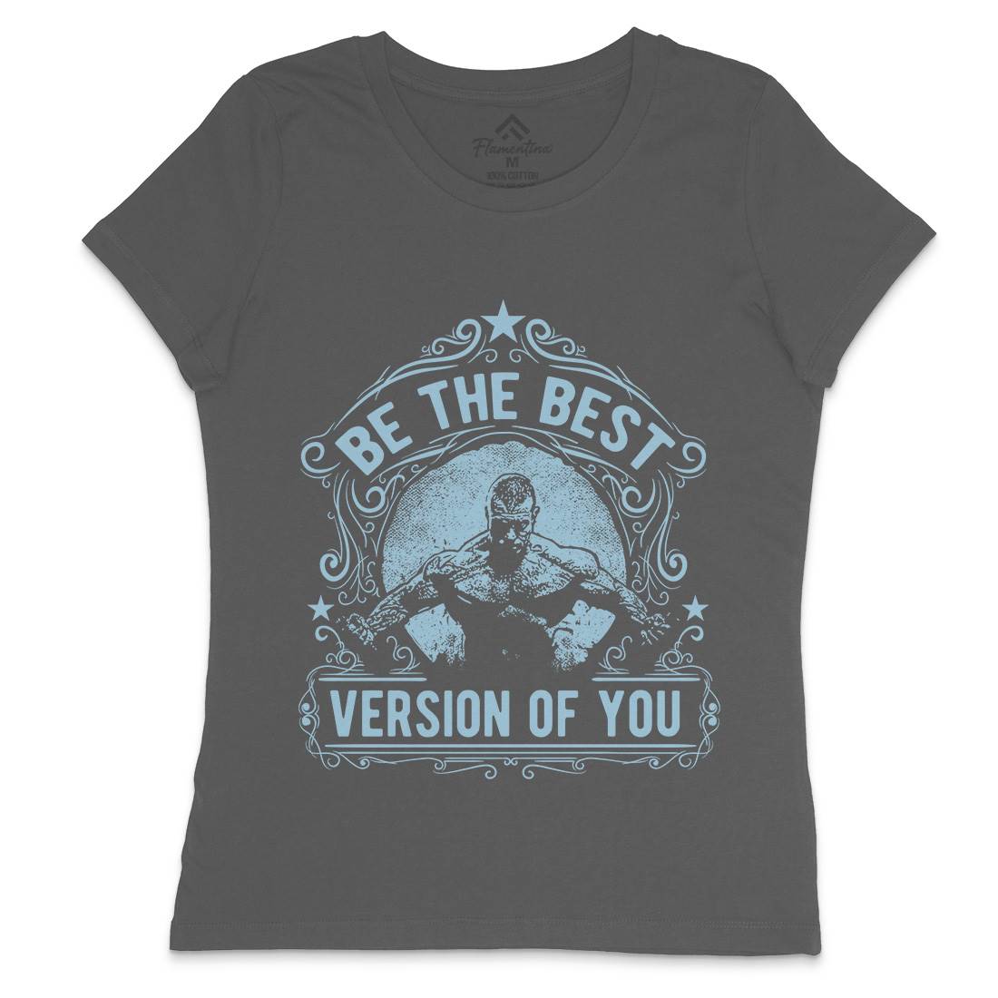 The Best Version Of You Womens Crew Neck T-Shirt Gym C985