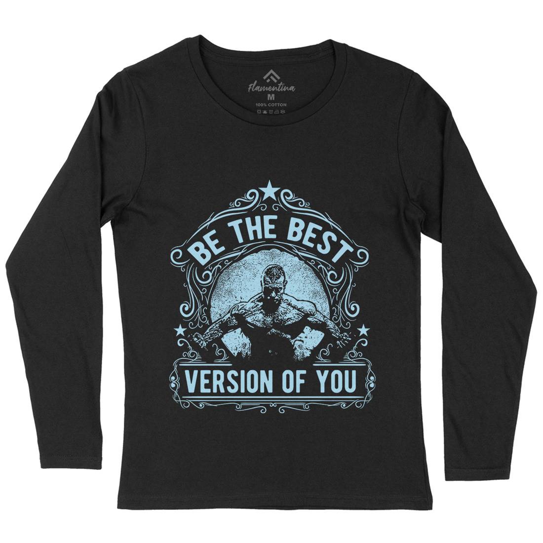 The Best Version Of You Womens Long Sleeve T-Shirt Gym C985