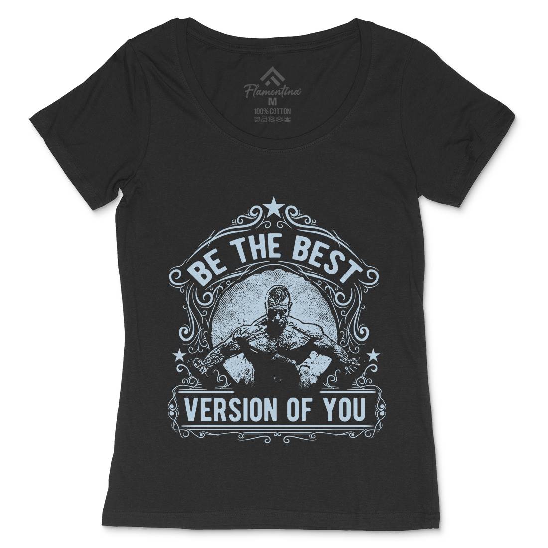 The Best Version Of You Womens Scoop Neck T-Shirt Gym C985