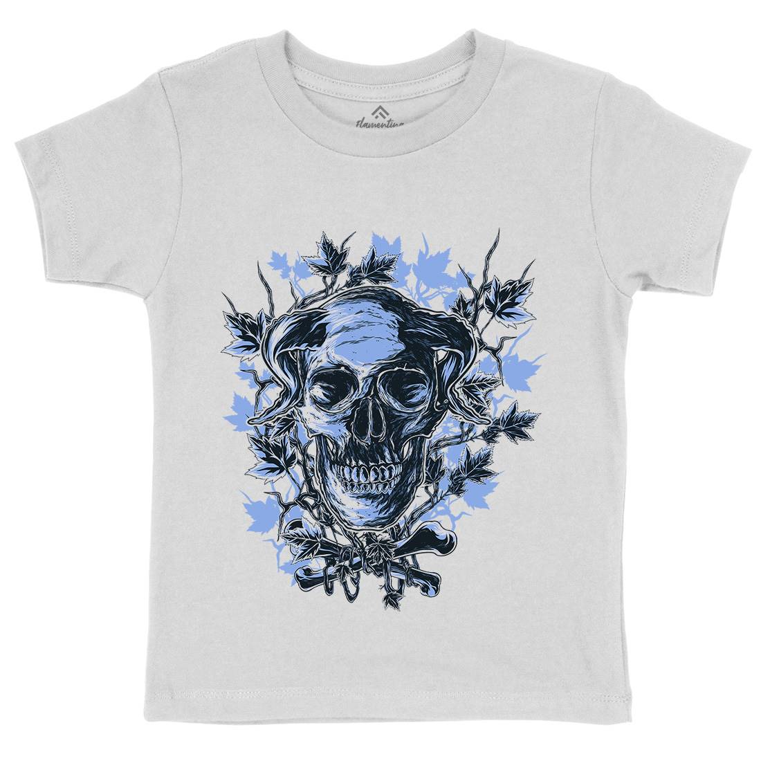 The Horned One Kids Organic Crew Neck T-Shirt Horror C986