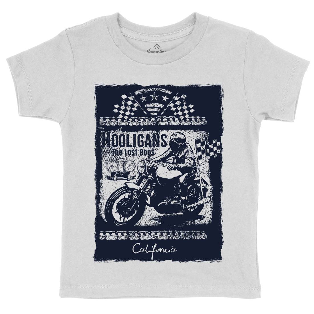 Lost Boys Kids Organic Crew Neck T-Shirt Motorcycles C987