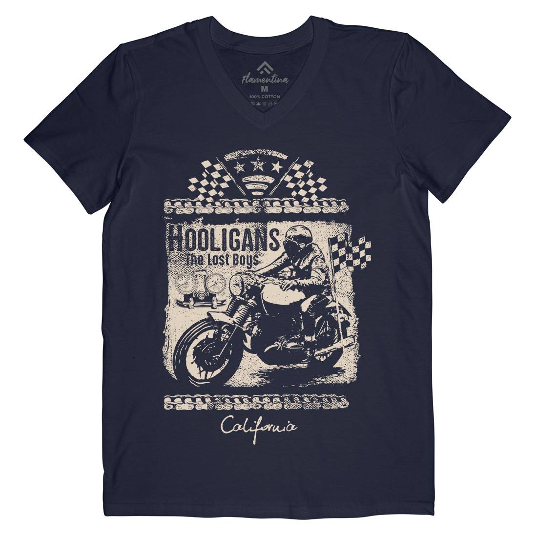 Lost Boys Mens V-Neck T-Shirt Motorcycles C987