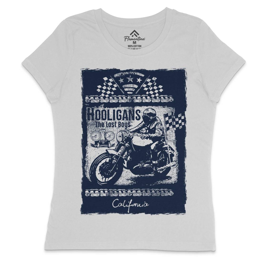 Lost Boys Womens Crew Neck T-Shirt Motorcycles C987