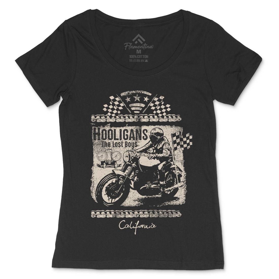 Lost Boys Womens Scoop Neck T-Shirt Motorcycles C987