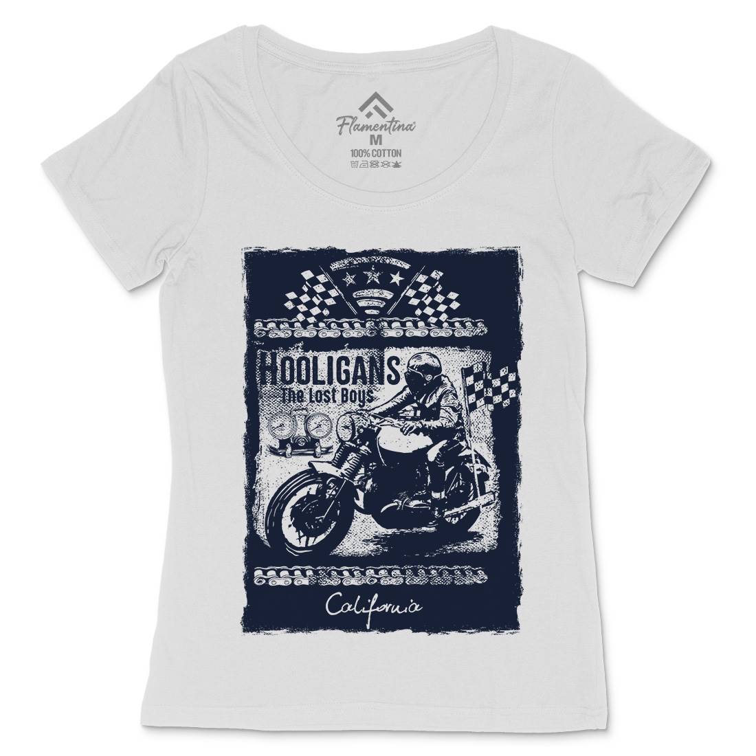 Lost Boys Womens Scoop Neck T-Shirt Motorcycles C987