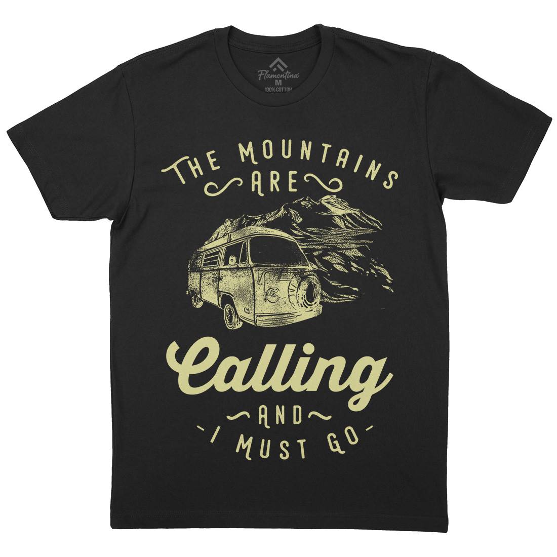 The Mountains Are Calling Mens Crew Neck T-Shirt Nature C988