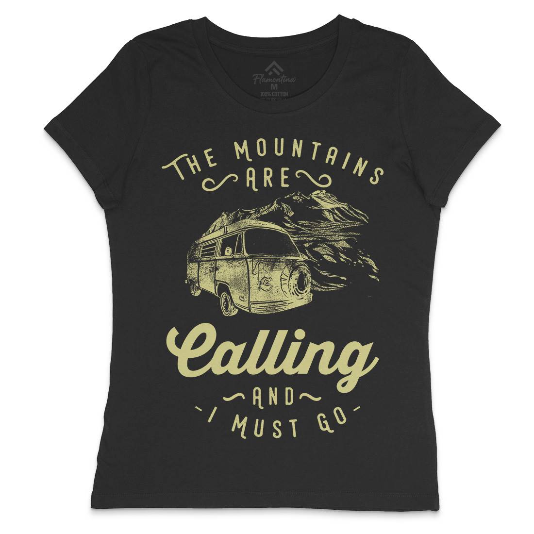 The Mountains Are Calling Womens Crew Neck T-Shirt Nature C988
