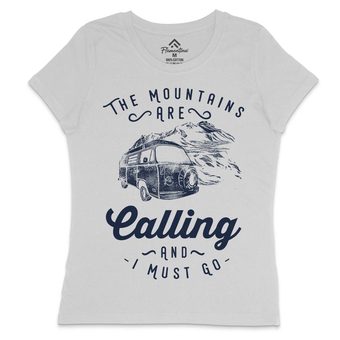 The Mountains Are Calling Womens Crew Neck T-Shirt Nature C988