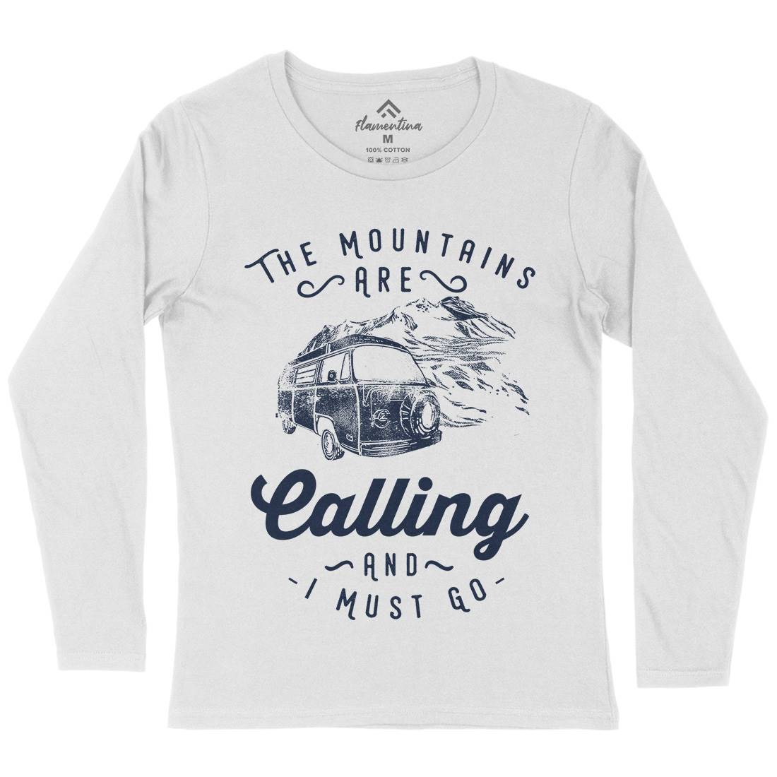 The Mountains Are Calling Womens Long Sleeve T-Shirt Nature C988