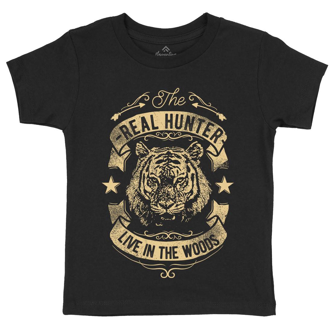 The Real Hunter Live In The Woods Kids Crew Neck T-Shirt Nature C989