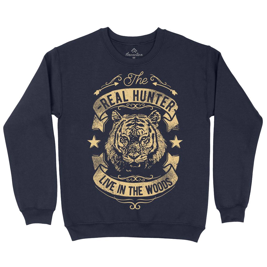 The Real Hunter Live In The Woods Mens Crew Neck Sweatshirt Nature C989
