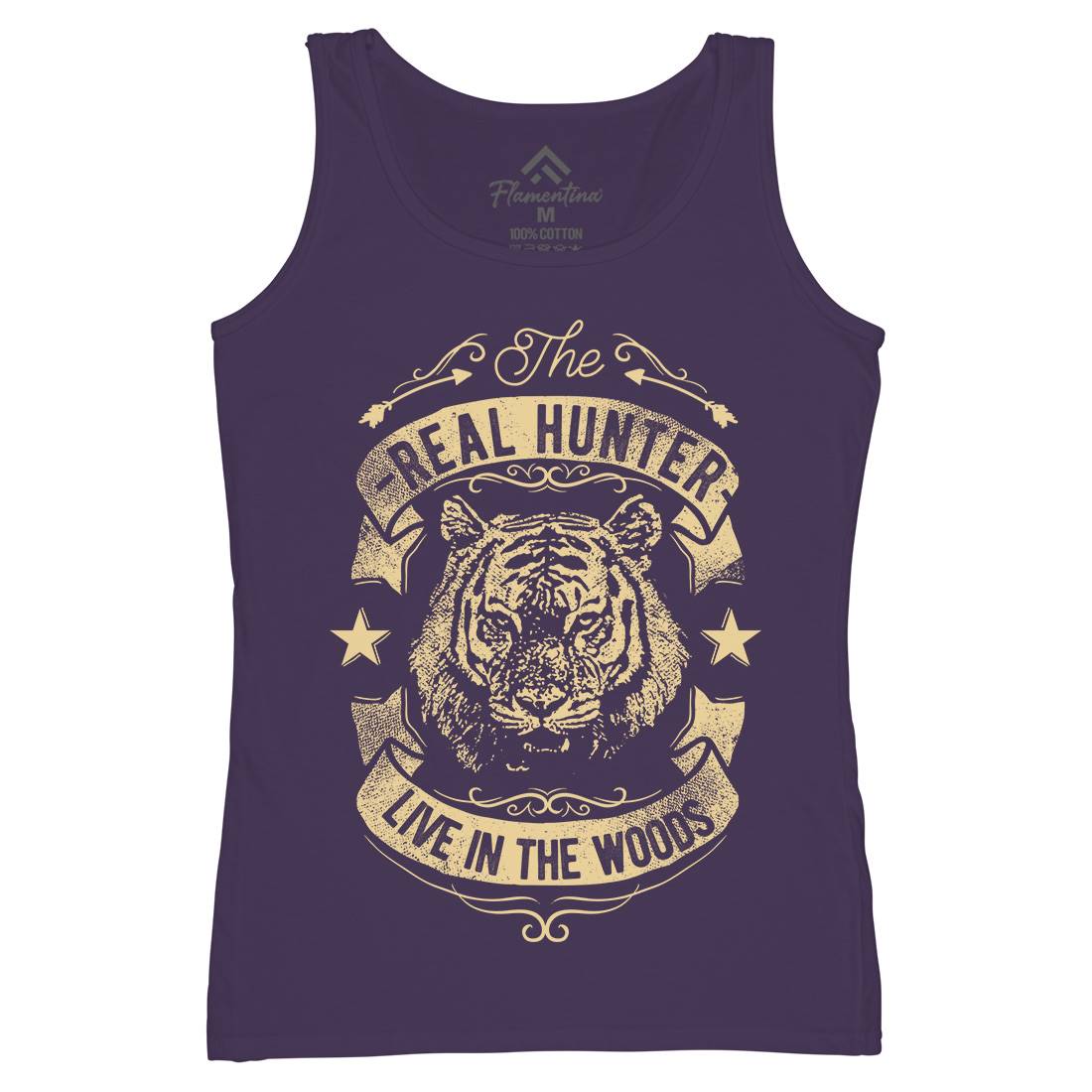 The Real Hunter Live In The Woods Womens Organic Tank Top Vest Nature C989