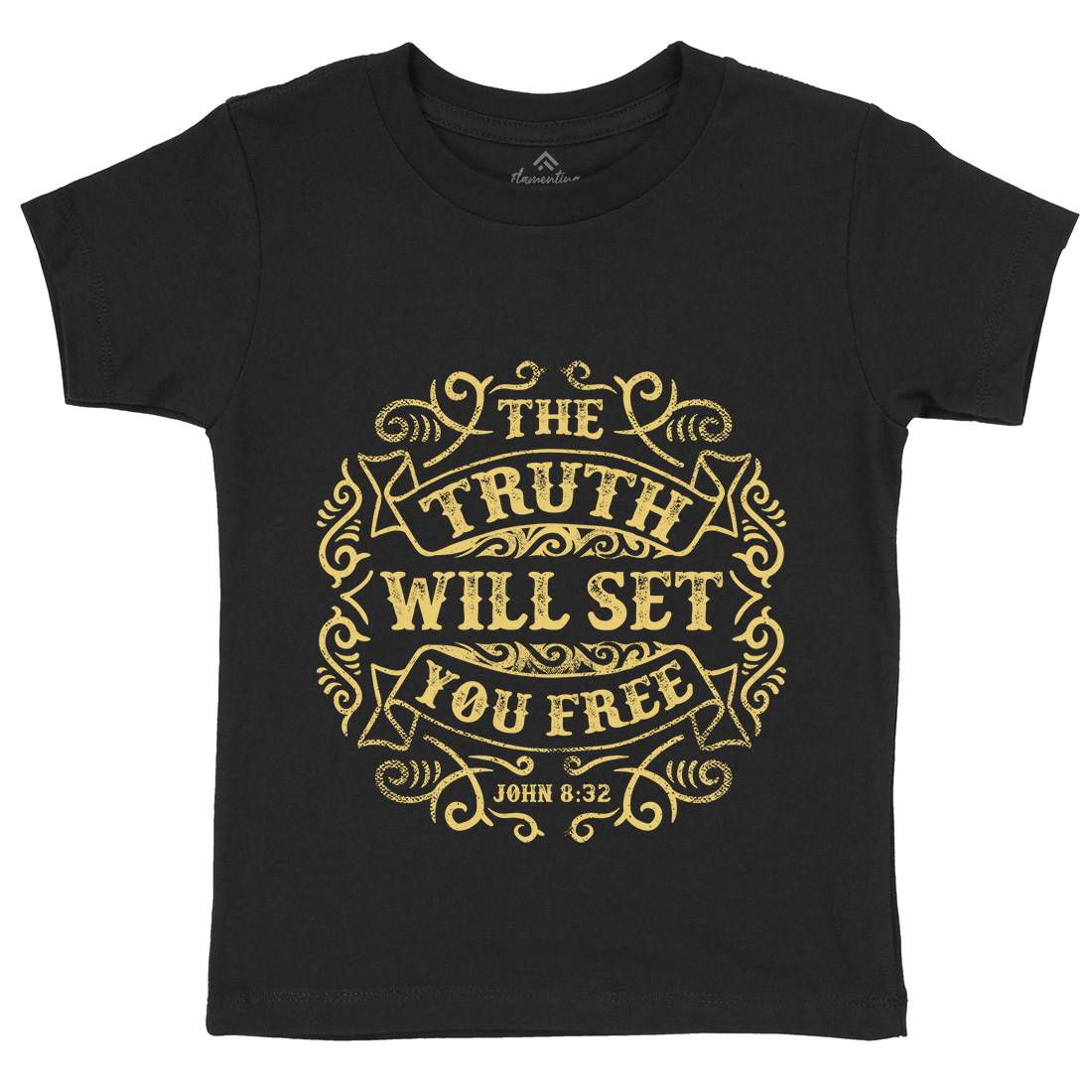 The Truth Will Set You Free Kids Organic Crew Neck T-Shirt Religion C990