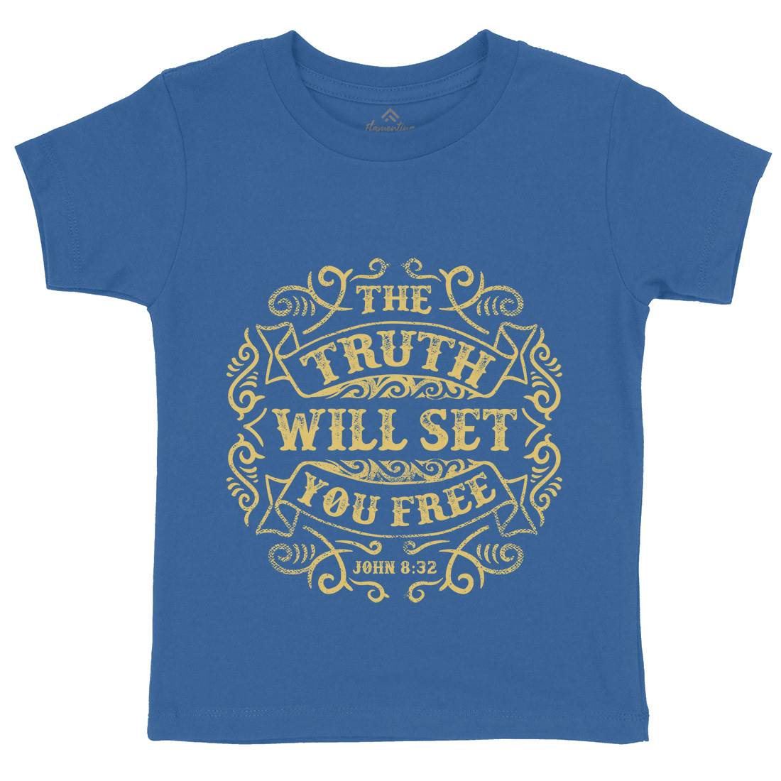 The Truth Will Set You Free Kids Crew Neck T-Shirt Religion C990