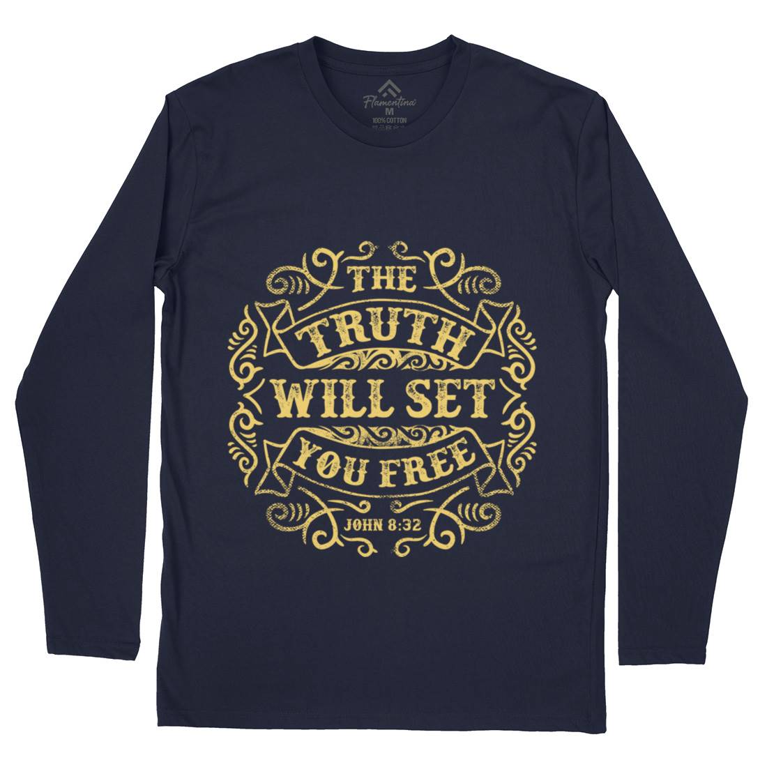The Truth Will Set You Free Mens Long Sleeve T-Shirt Religion C990
