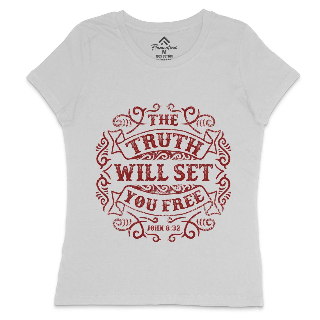 The Truth Will Set You Free Womens Crew Neck T-Shirt Religion C990