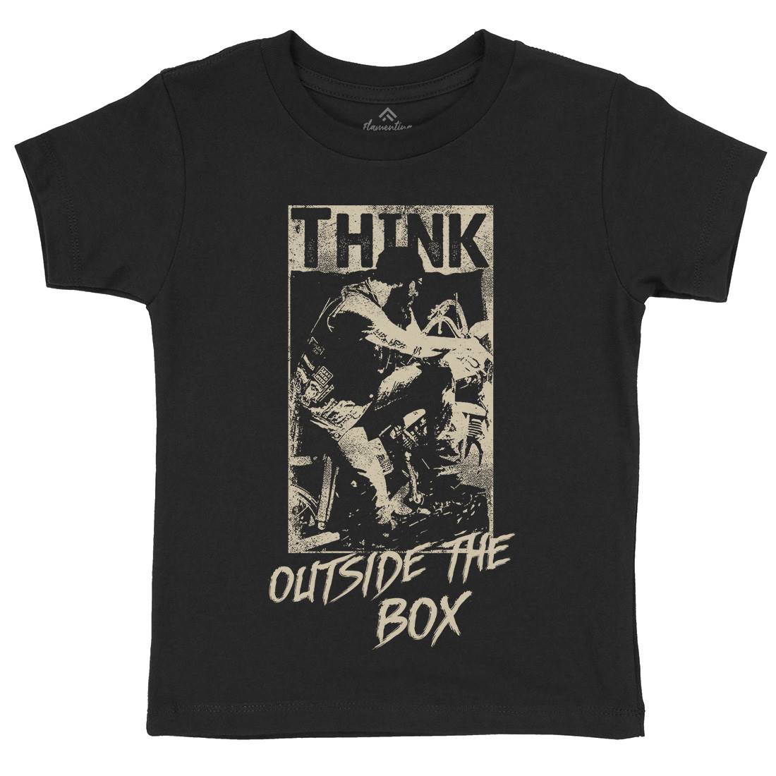 Think Outside The Box Kids Crew Neck T-Shirt Motorcycles C991
